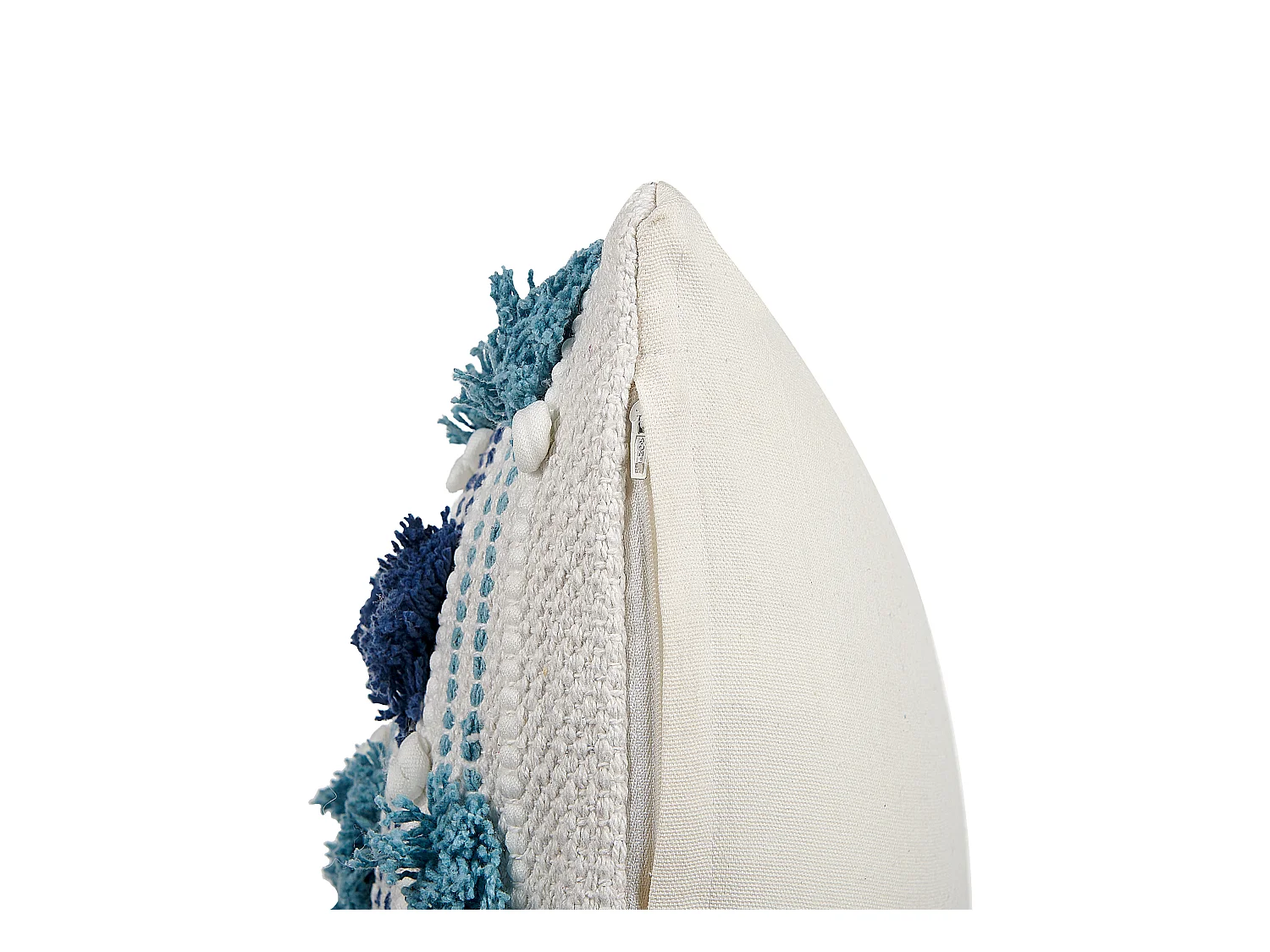 Dekokissen 2er Set mit Füllung Muster Baumwolle weiß / blau 45 x 45 cm Datura