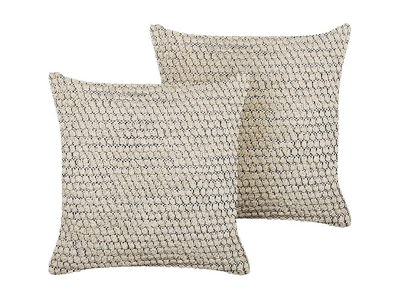 Set van 2 decoratieve kussens HOWEA Katoen 45 x 45 cm Beige Geometrisch patroon