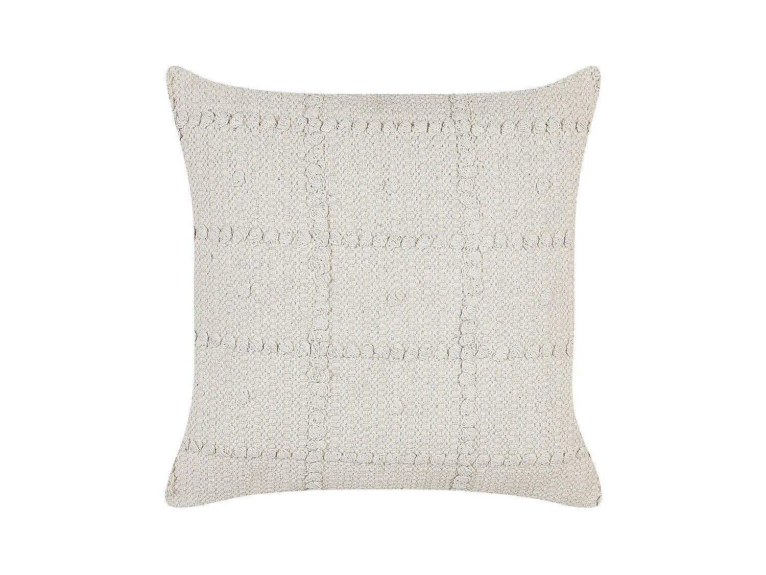 Coussin IXORA Coton 45 x 45 cm Beige Motif géométrique