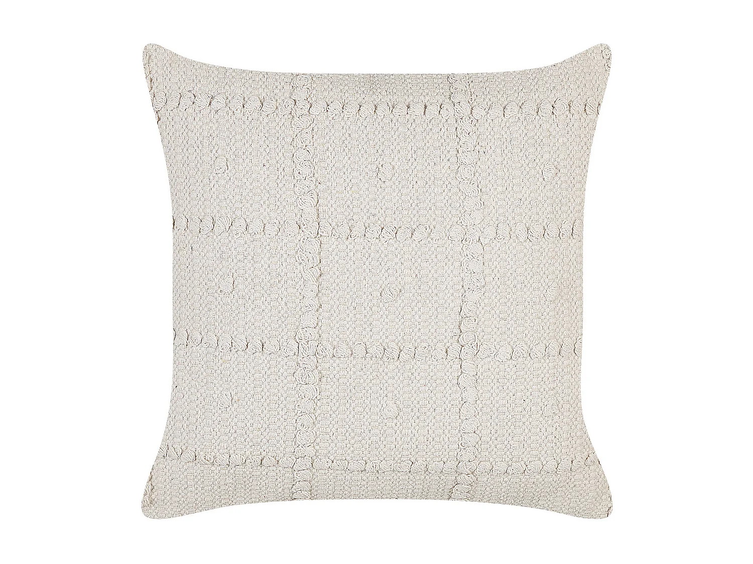 Coussin IXORA Coton 45 x 45 cm Beige Motif géométrique