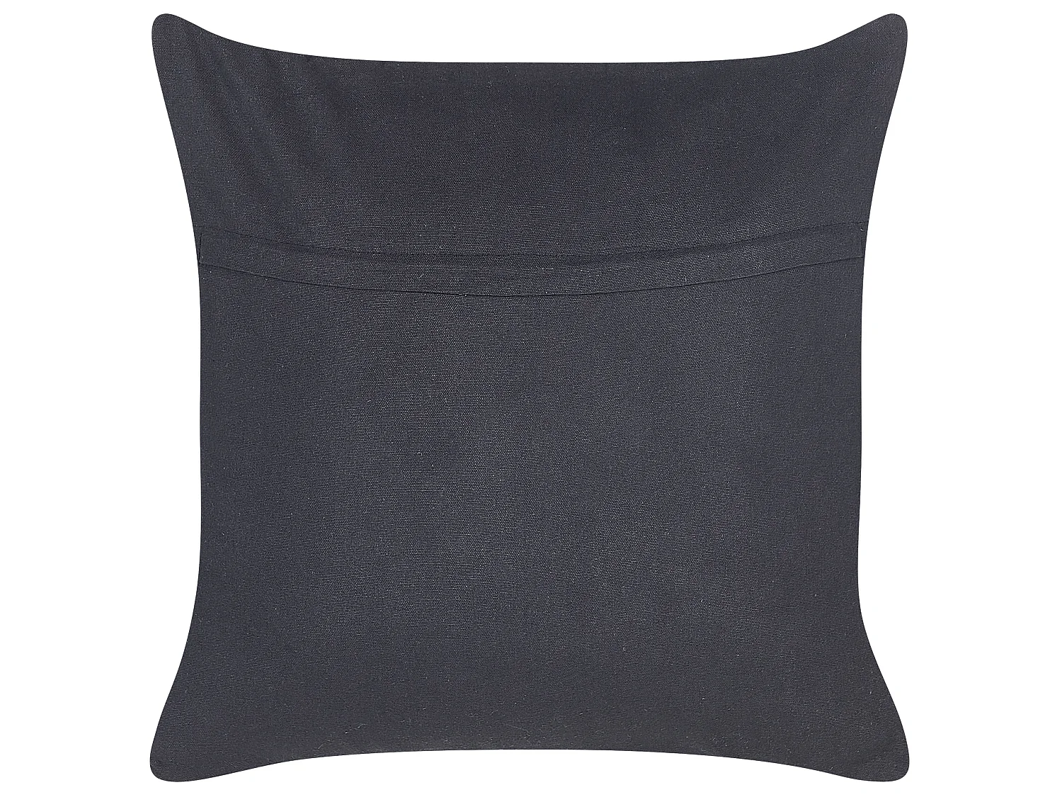 Set van 2 decoratieve kussens BERGENIA Jute 45 x 45 cm Zwart Gestreept