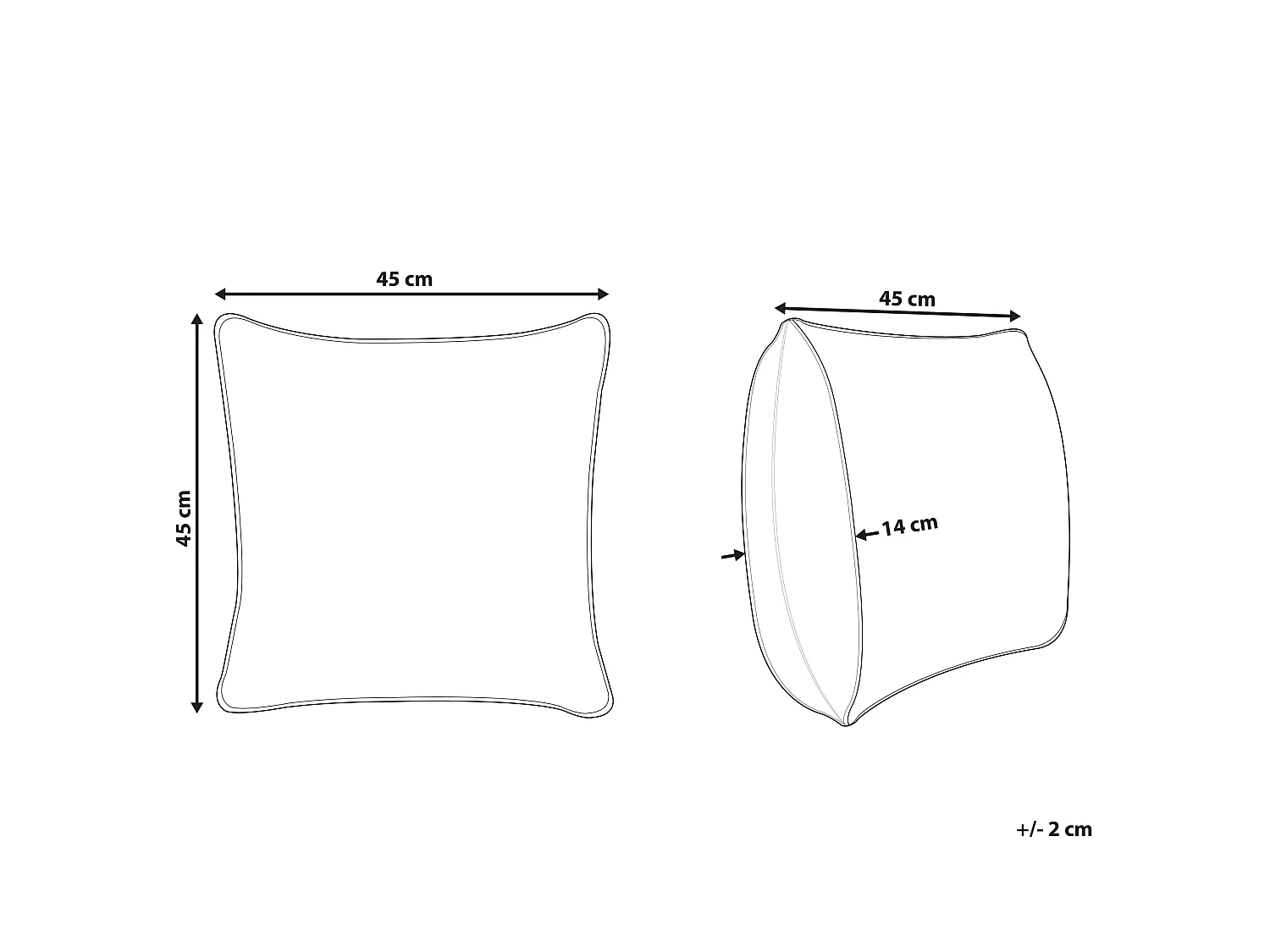 Sierkussen DATURA Katoen 45 x 45 cm Blauw Geometrisch patroon