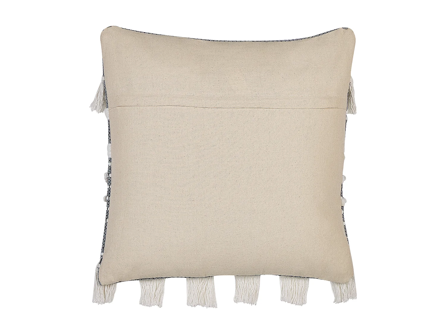 Almofada decorativa BRAHEA Algodão 45 x 45 cm Cinzento Às riscas