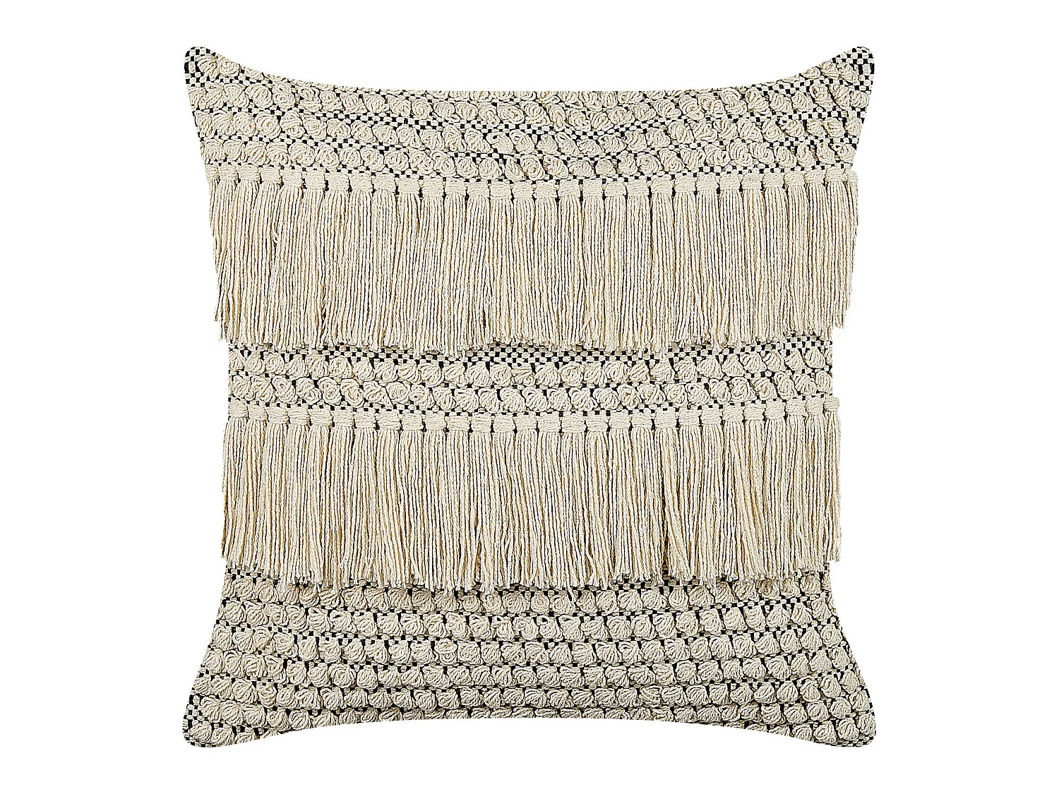 Coussin IRESINE Coton 45 x 45 cm Beige Motif géométrique