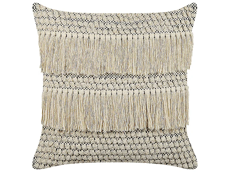Coussin IRESINE Coton 45 x 45 cm Beige Motif géométrique