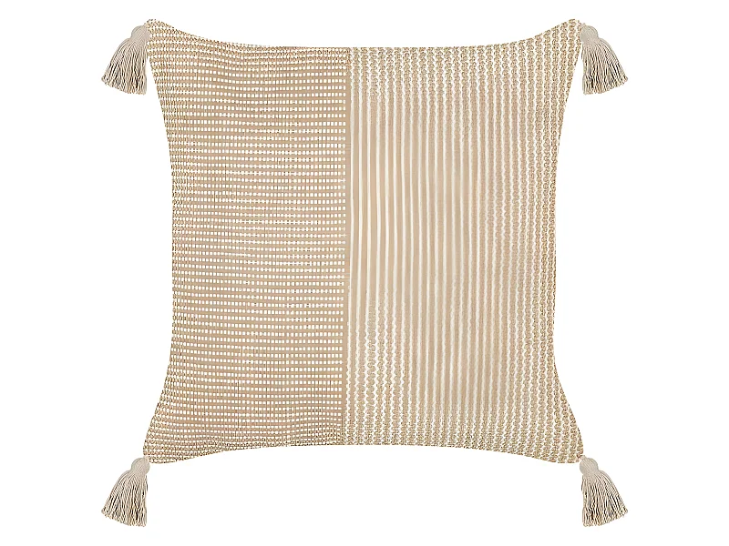 Sierkussen ARALIA Katoen 45 x 45 cm Beige Geometrisch patroon