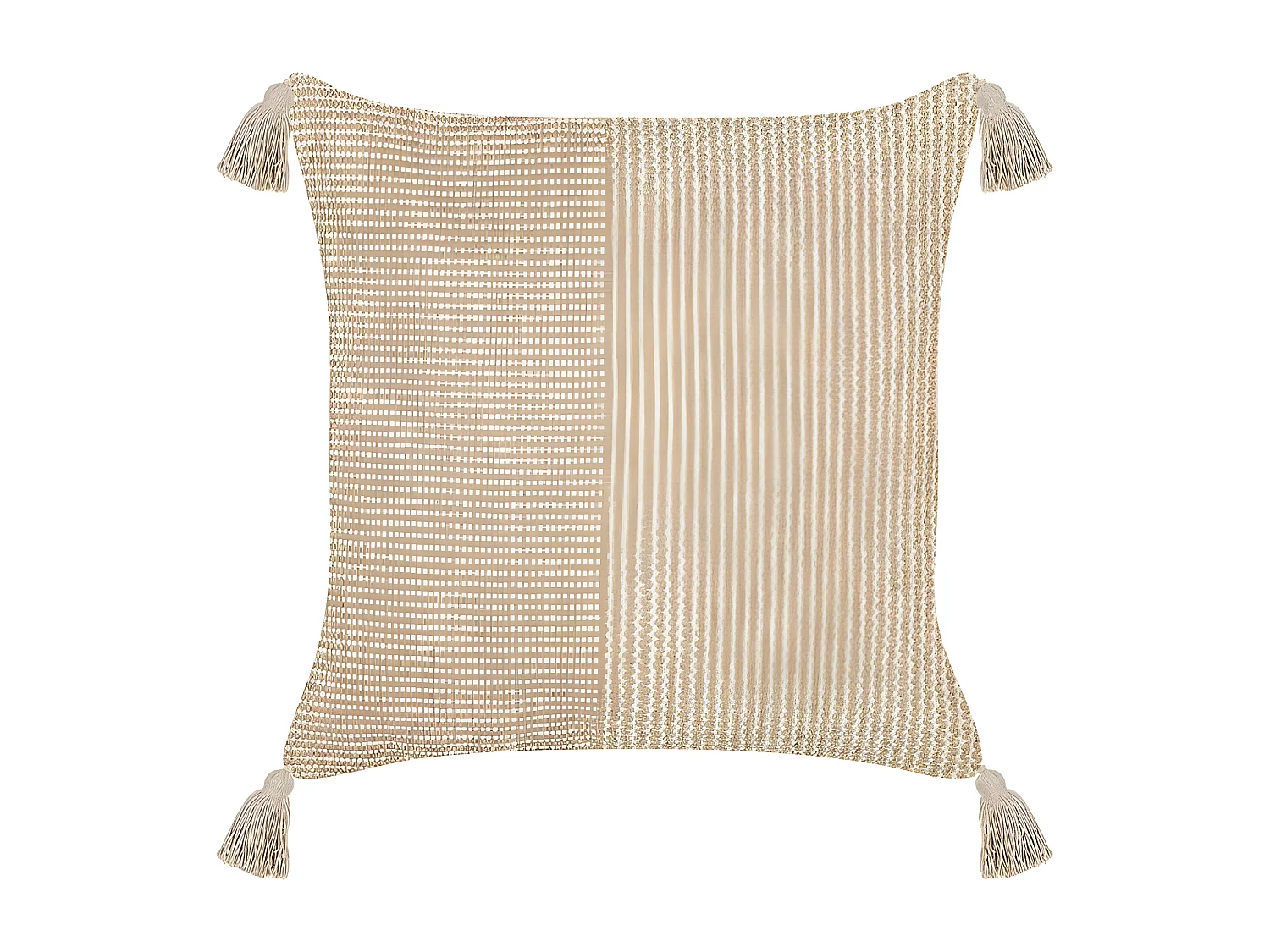 Zierkissen mit abnehmbaren Bezug Strukturiertes Muster 45 x 45 Beige Aralia