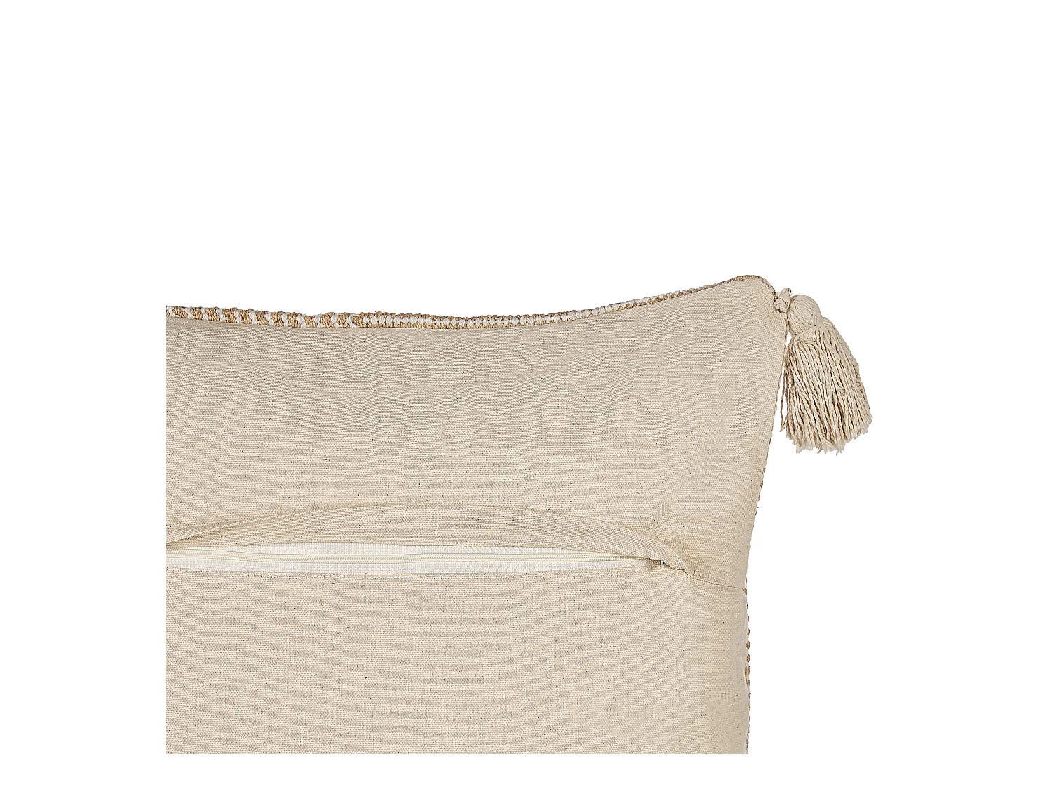 Coussin ARALIA Coton 45 x 45 cm Beige Motif géométrique