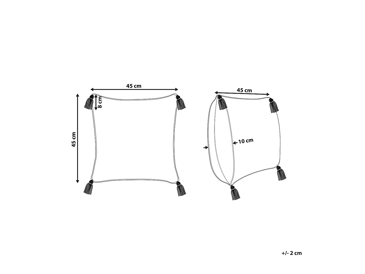 Coussin ARALIA Coton 45 x 45 cm Beige Motif géométrique