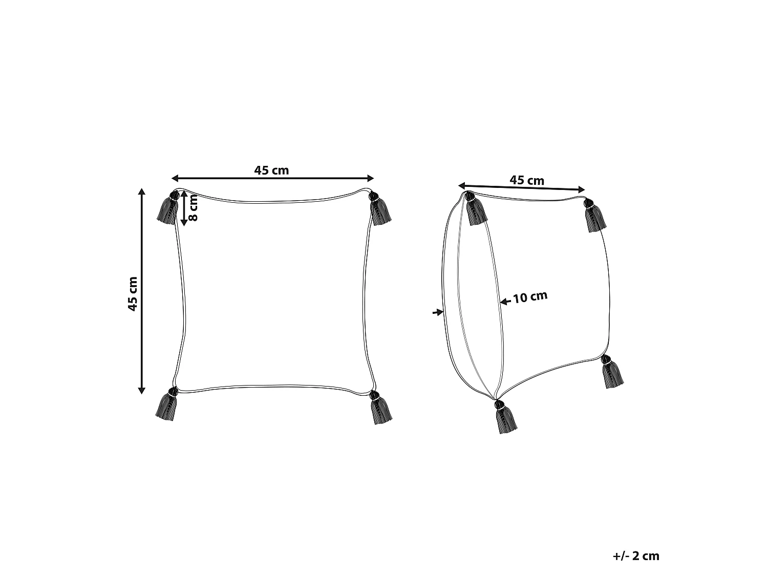 Coussin ARALIA Coton 45 x 45 cm Beige Motif géométrique