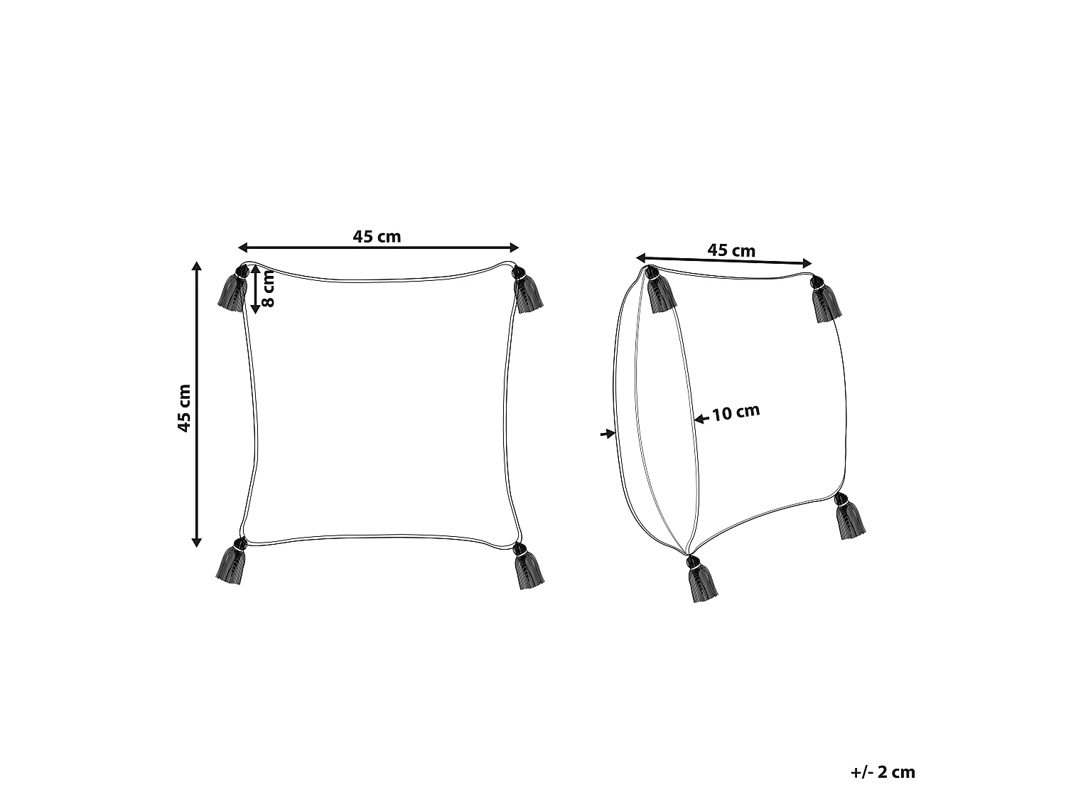 Cuscino decorativo ARALIA Cotone 45 x 45 cm Beige Trama geometrica