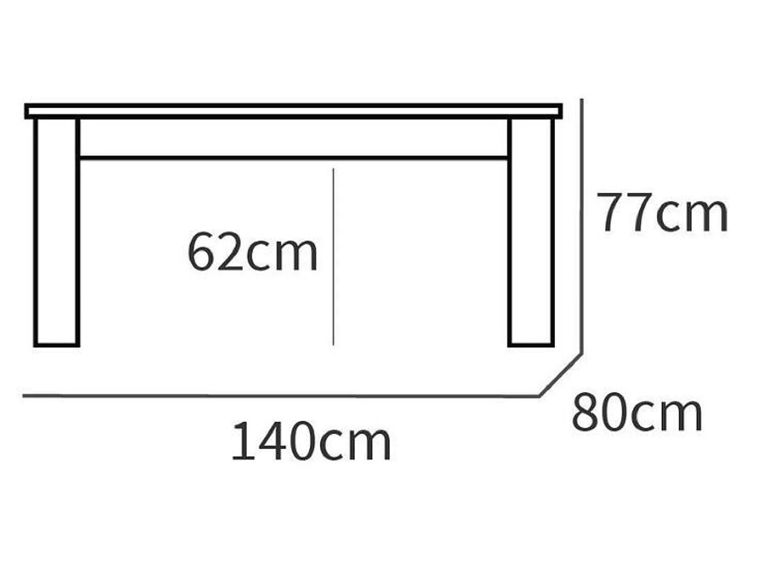 Table à manger extensible en aggloméré et mélamine coloris chêne doré - Longueur 140-195 x Profondeur 80 x Hauteur 77 cm