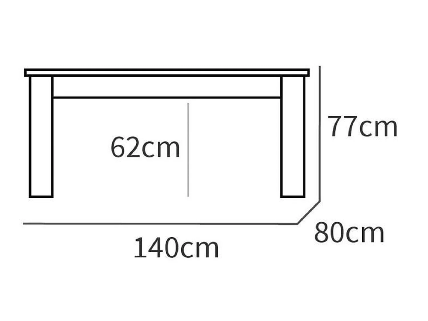 Table à manger extensible en aggloméré et mélamine chêne effet marbre - Longueur 140-195 x Profondeur 80 x Hauteur 77 cm