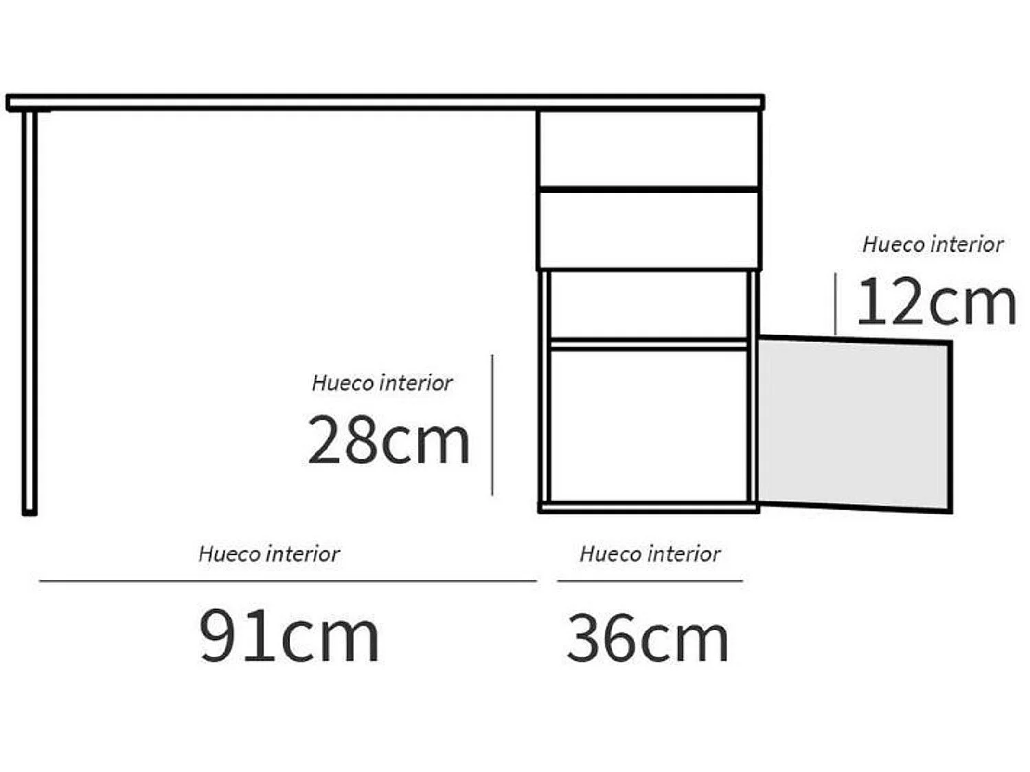 Bureau,table de travail en aggloméré finition gris foncé avec pied en métal noir-Longueur 137.5 x Profondeur 67 x Hauteur 76 cm