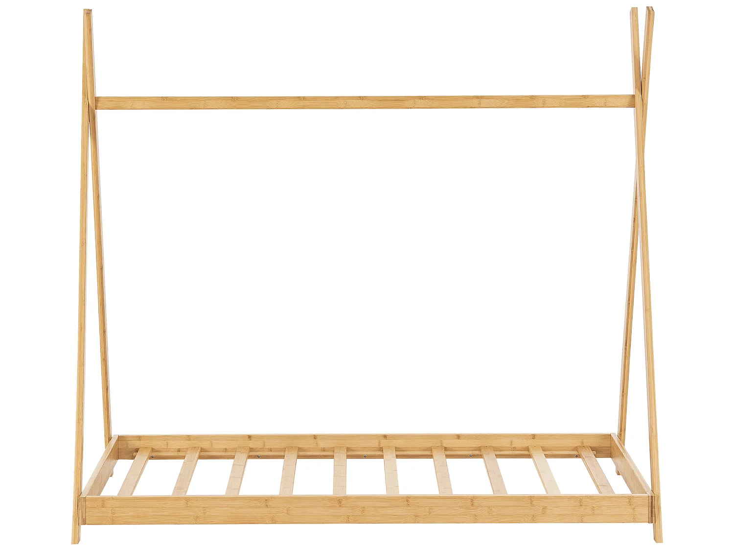 Lit tipi Vimpeli 70 x 140 cm pour enfant bambou naturel [en.casa]