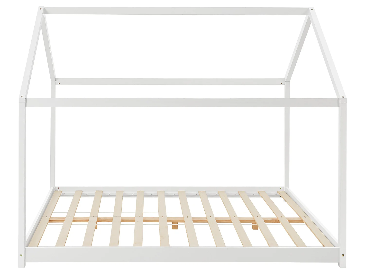 Lit cabane Cerro bois de pin 180 x 200 cm blanc [en.casa]