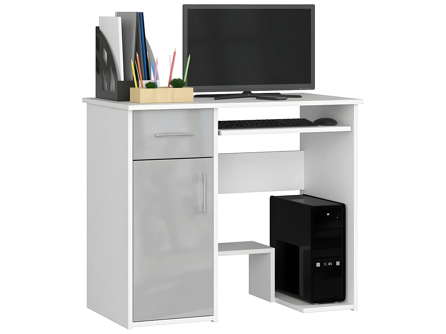 TORPE - Scrivania portacomputer in stile moderno - 90x74x50 - 1 anta+1 ...
