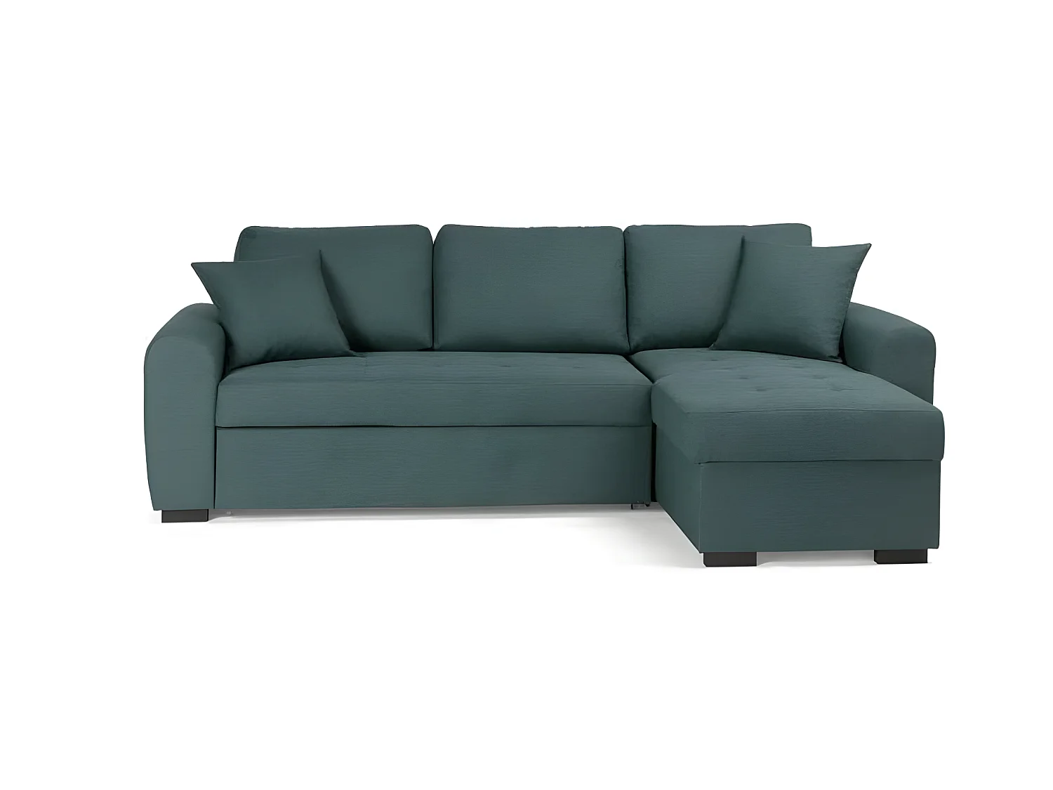 Canapé d'angle convertible réversible - Tissu Vert - HAMILTON