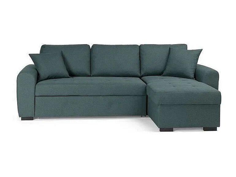 Canapé d'angle convertible réversible - Tissu Vert - HAMILTON