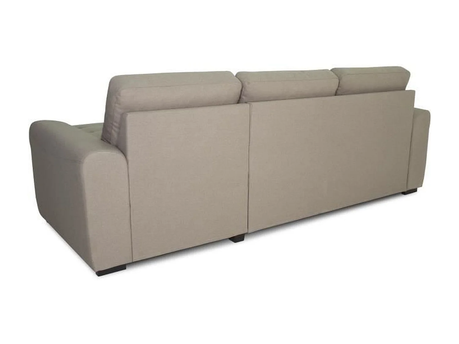 Canapé d'angle convertible réversible 4 places - Tissu beige - Contemporain - HAMILTON