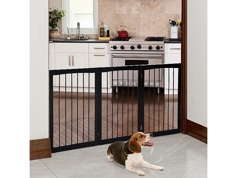 Barrière modulable pliable barrière de sécurité 160L x 76H cm MDF