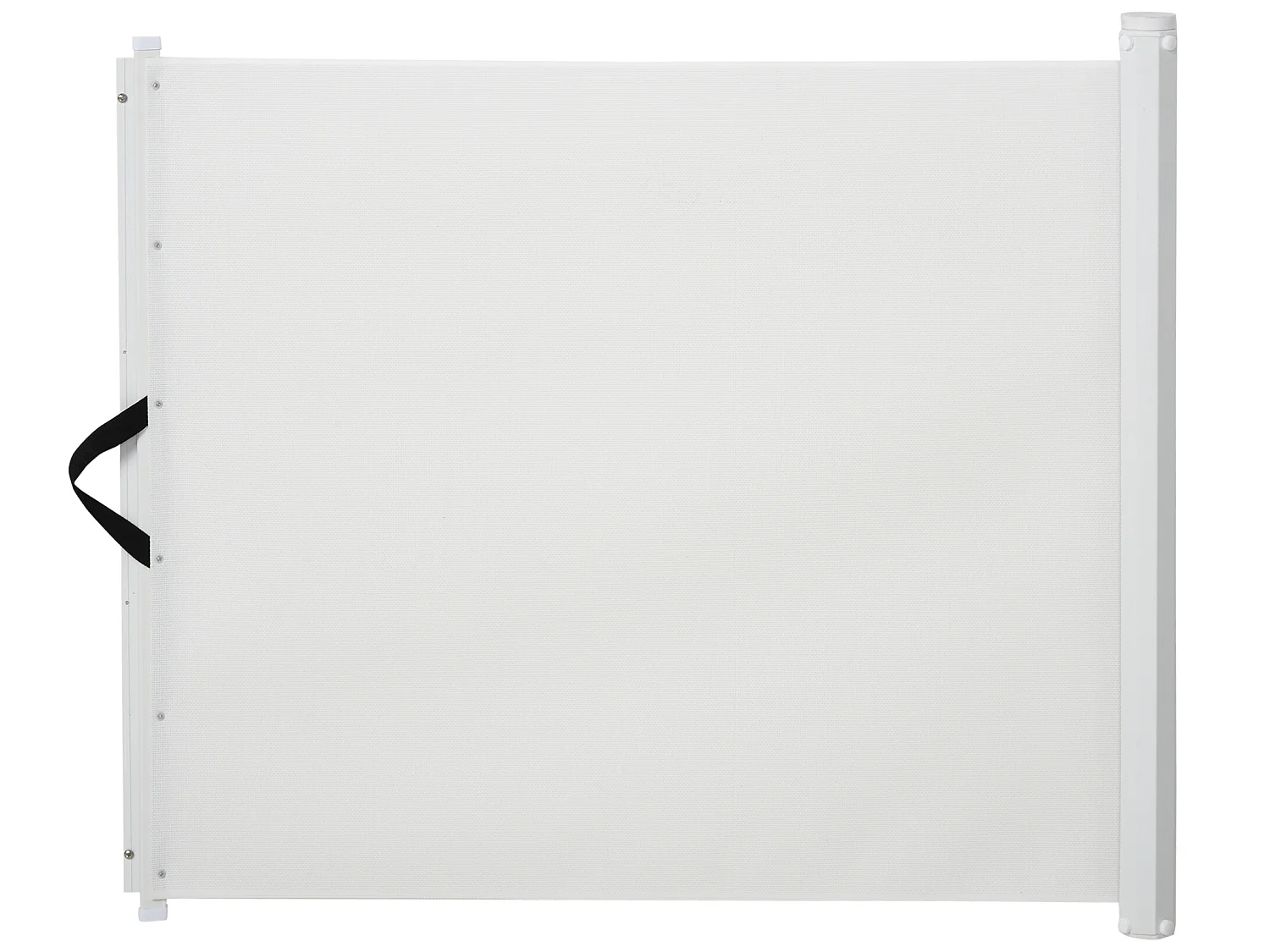 PawHut Barrière de sécurité barrière animaux rétractable automatique 1,15L x 0,83H m teslin métal blanc