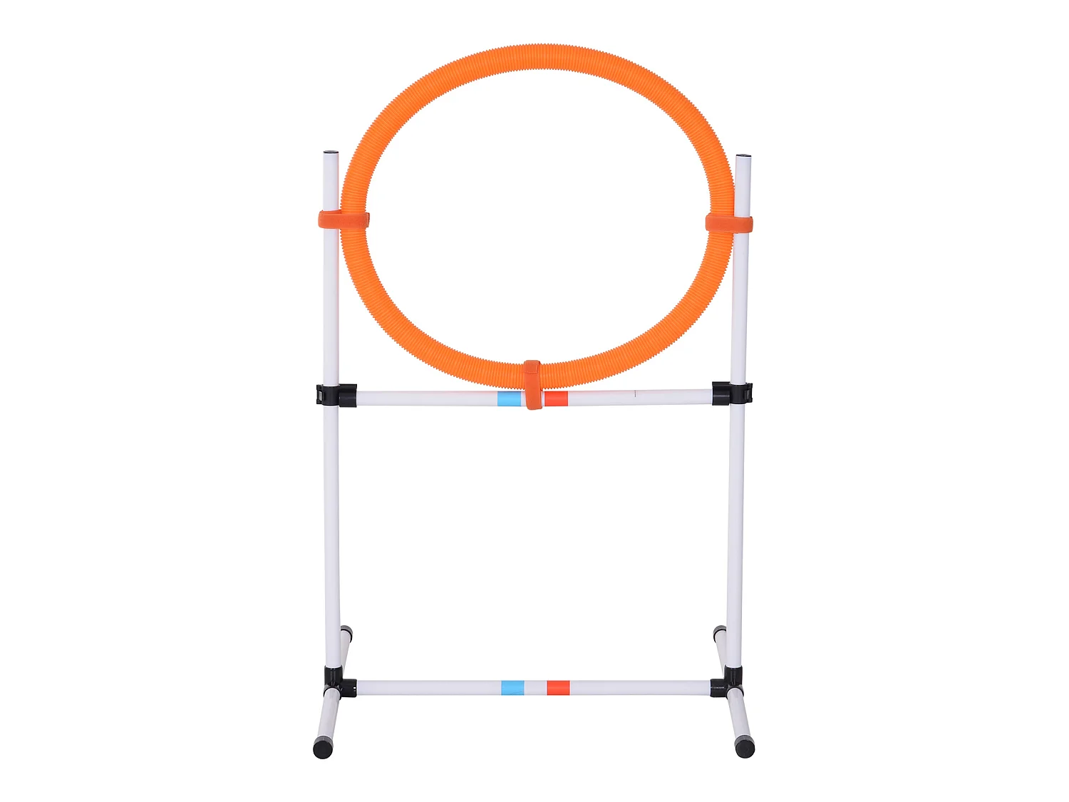 Agility sport pour chiens anneau d'agilité et obstacle 2 en 1 avec sac de transport plastique blanc orange