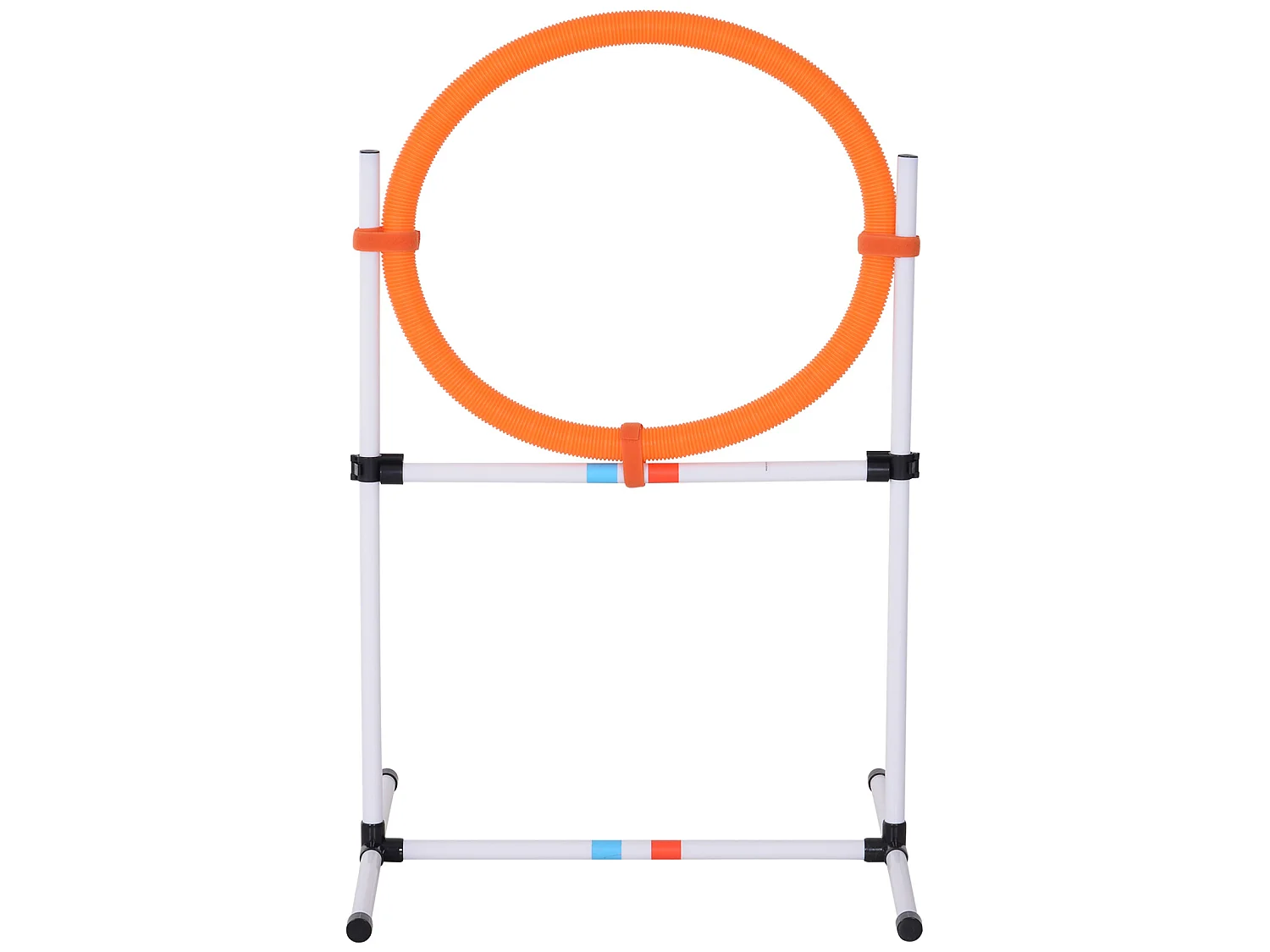 Agility sport pour chiens anneau d'agilité et obstacle 2 en 1 avec sac de transport plastique blanc orange