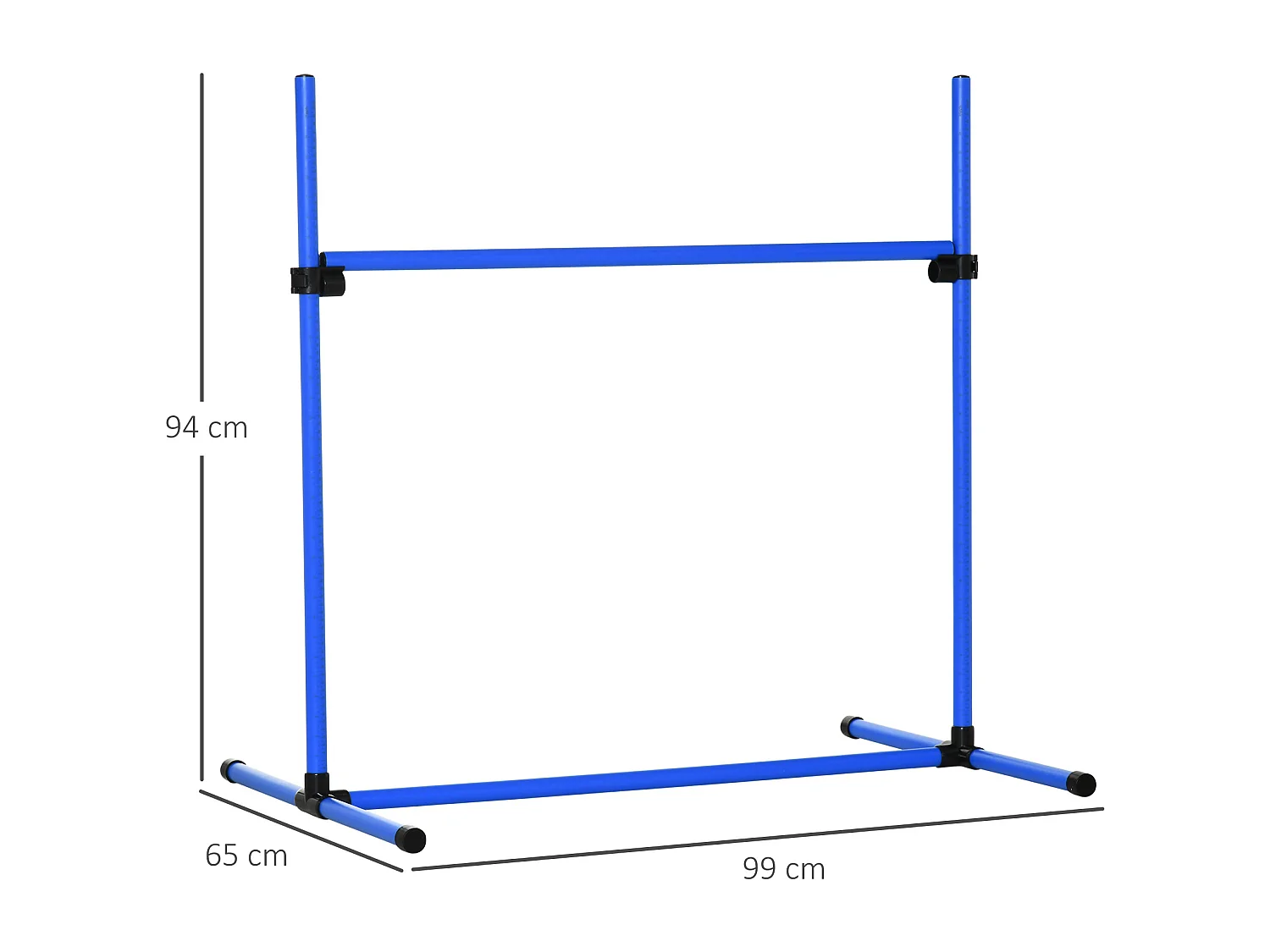 Agility sport pour chiens set de 4 obstacles professionnels avec système de maintien au sol sac transport fourni bleu noir