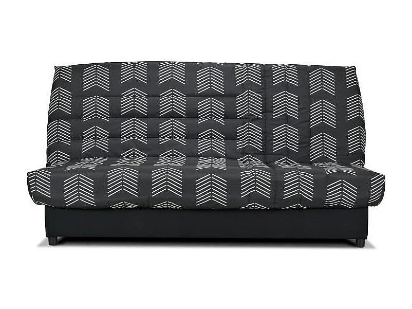 Banquette Clic-clac Beija - Tissu chevrons A111 - Couchage 128 x 188 x 14 cm - B