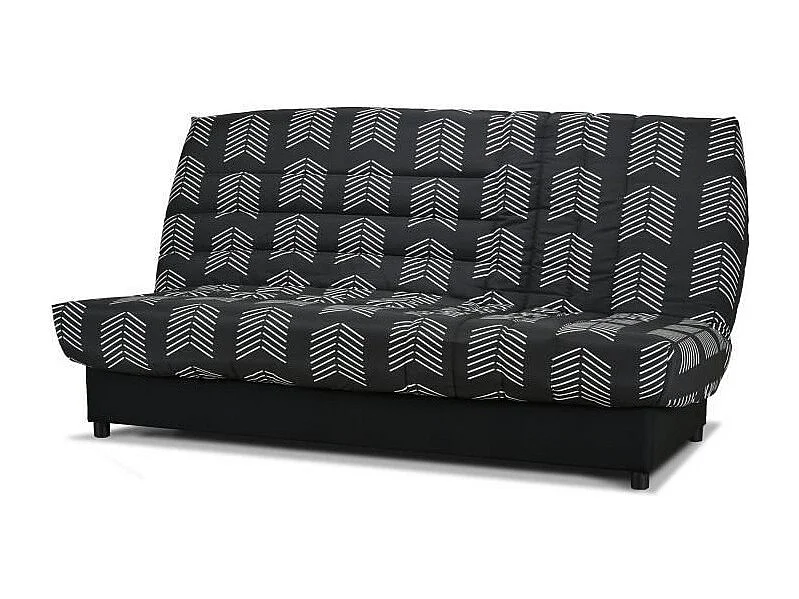 Banquette Clic-clac Beija - Tissu chevrons A111 - Couchage 128 x 188 x 14 cm - B