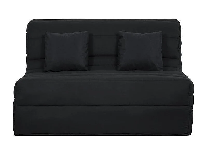 DUNLOPILLO Banquette BZ - Tissu Noir + 2 coussins noir - L 140 x P 99 x H 98 cm - Made in France - ALICE