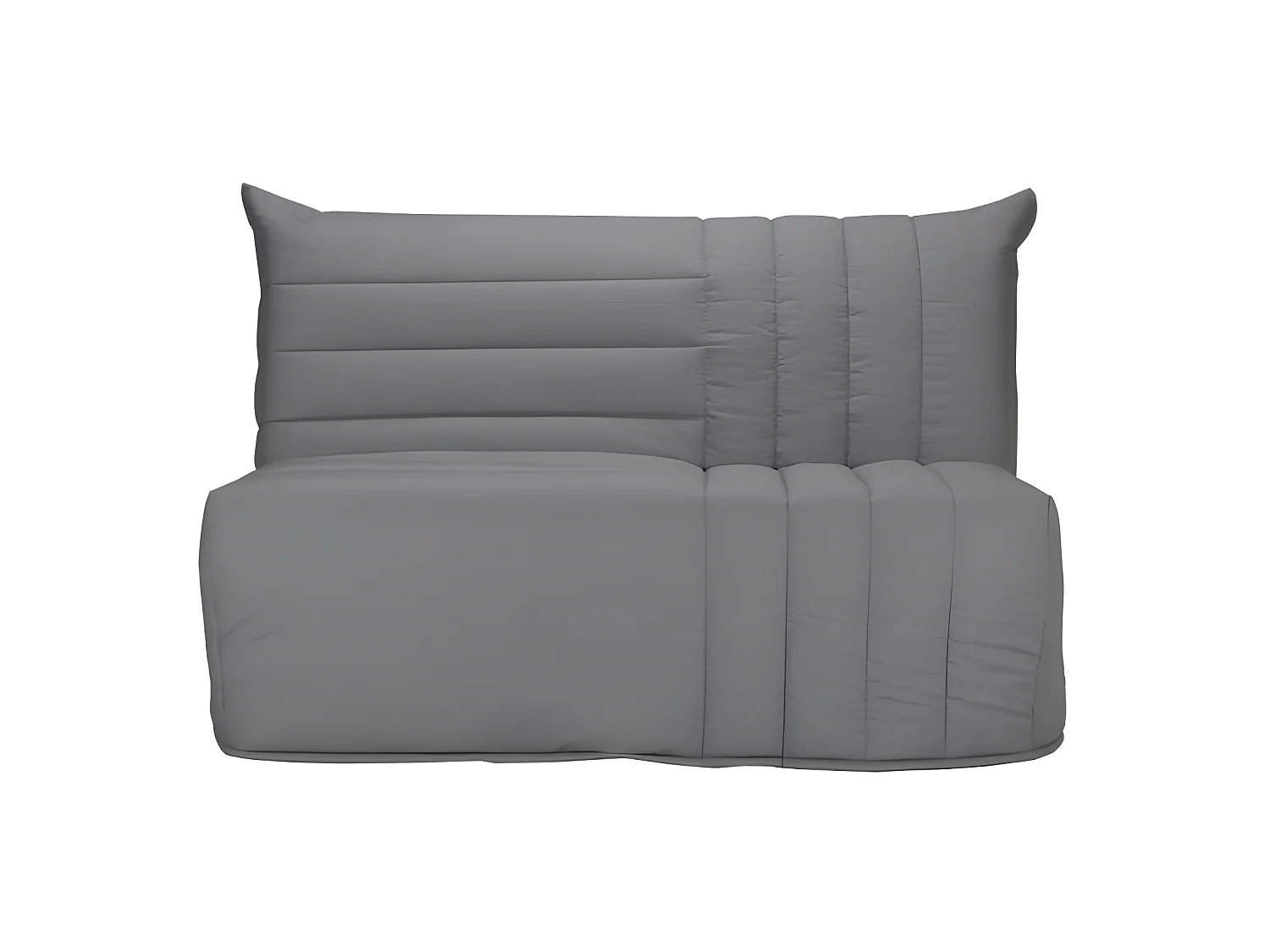 BULTEX Banquette BZ BECCI 3 places - L 142 x P 101 cm - Tissu gris