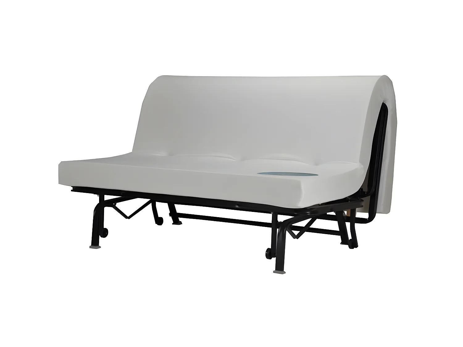 BULTEX Banquette BZ BECCI 3 places - L 142 x P 101 cm - Tissu gris