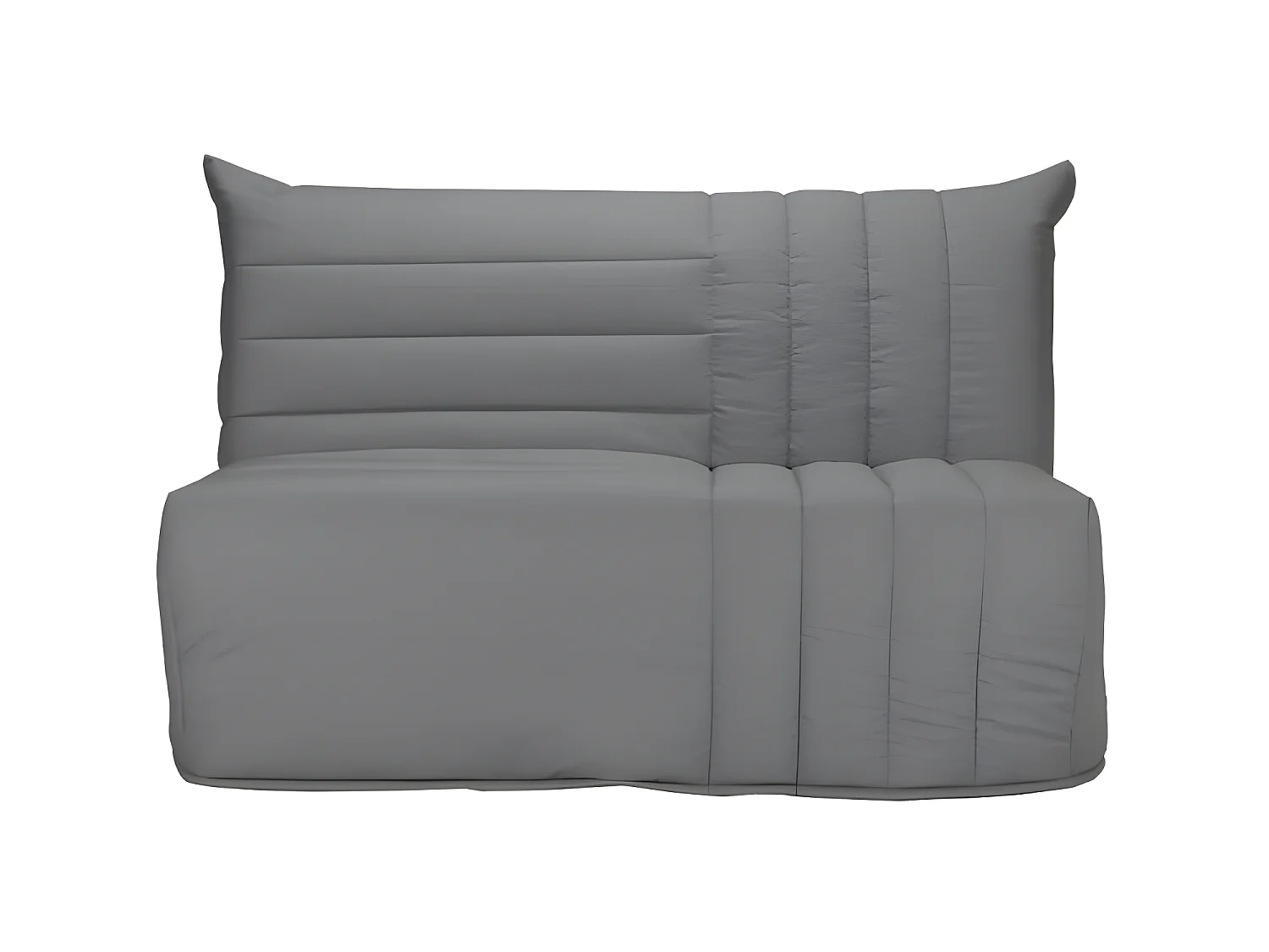 BULTEX Banquette BZ BECCI 3 places - L 142 x P 101 cm - Tissu gris