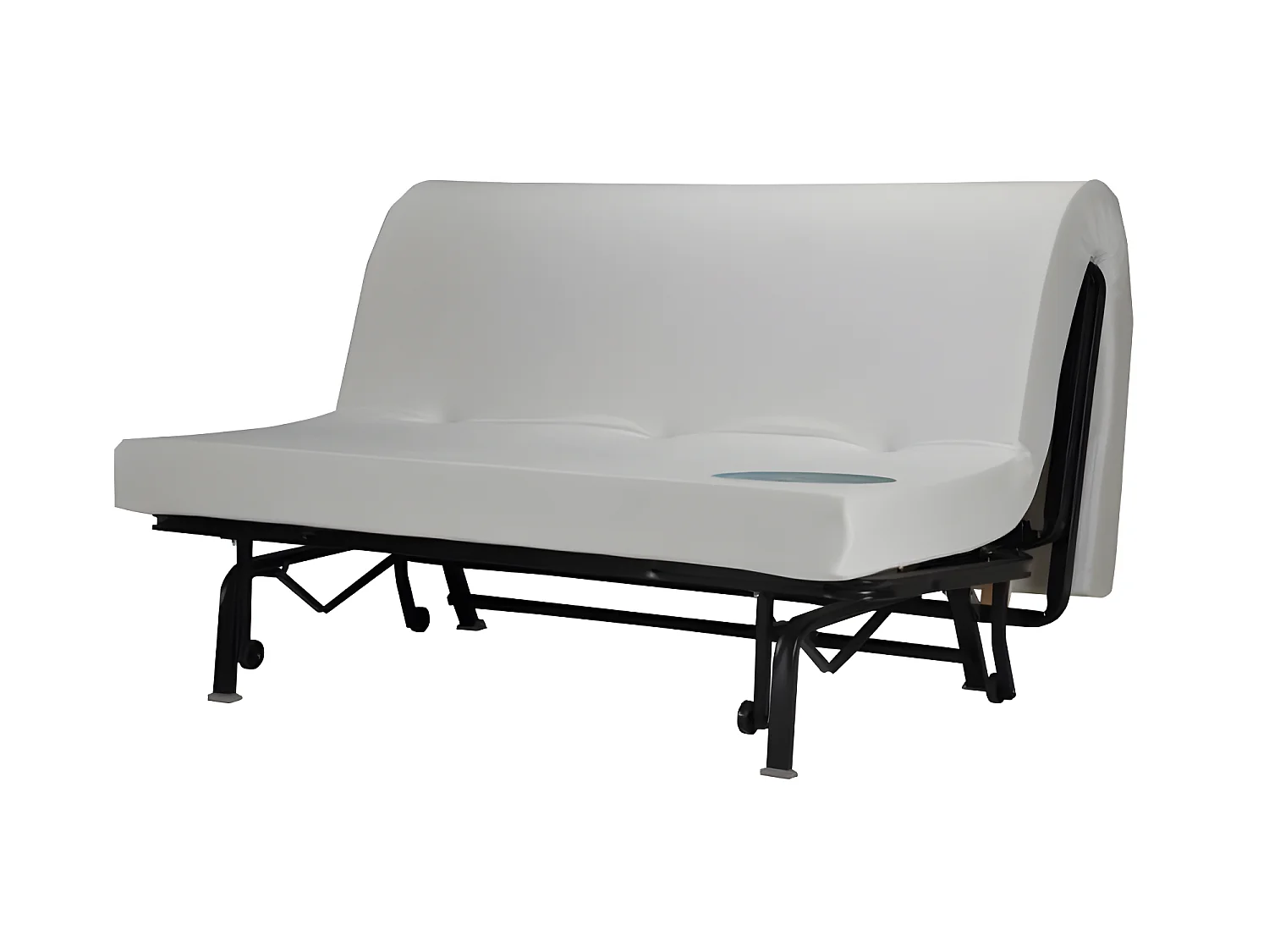 BULTEX Banquette BZ BECCI 3 places - L 142 x P 101 cm - Tissu gris