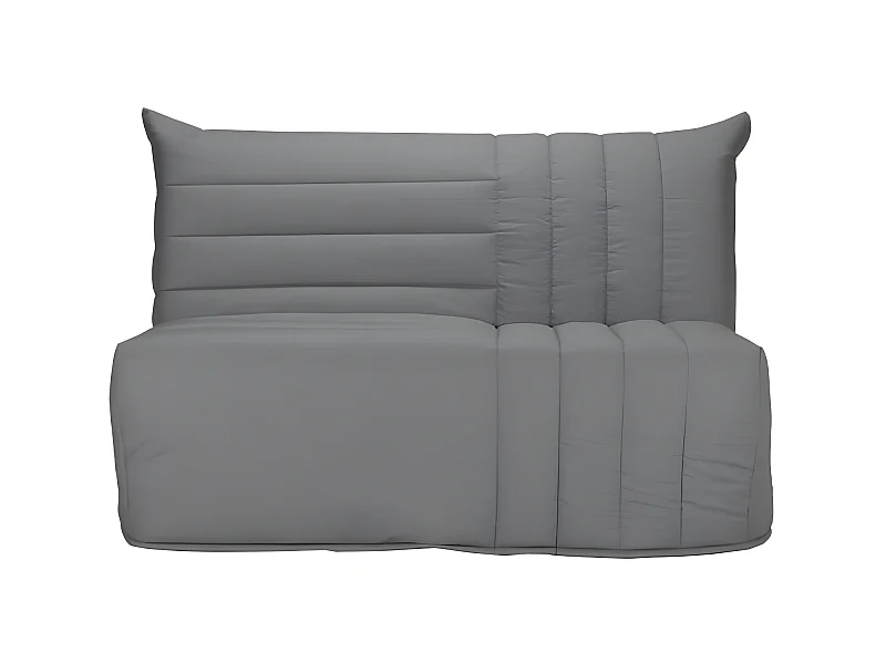 BULTEX Banquette BZ BECCI 3 places - L 142 x P 101 cm - Tissu gris