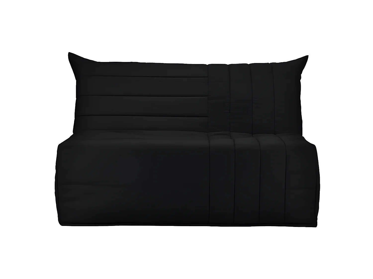 BULTEX Banquette BZ BECCI 3 places - L 142 x P 101 cm - Tissu noir