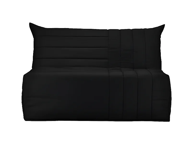 BULTEX Banquette BZ BECCI 3 places - L 142 x P 101 cm - Tissu noir