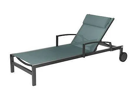 Transat Ocala inclinable jade/graphite Hespéride