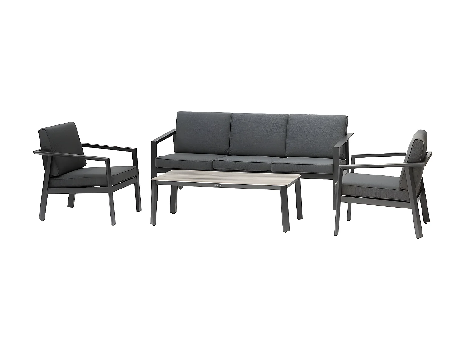 Salon de jardin 5 places Pavane graphite Hespéride - Graphite