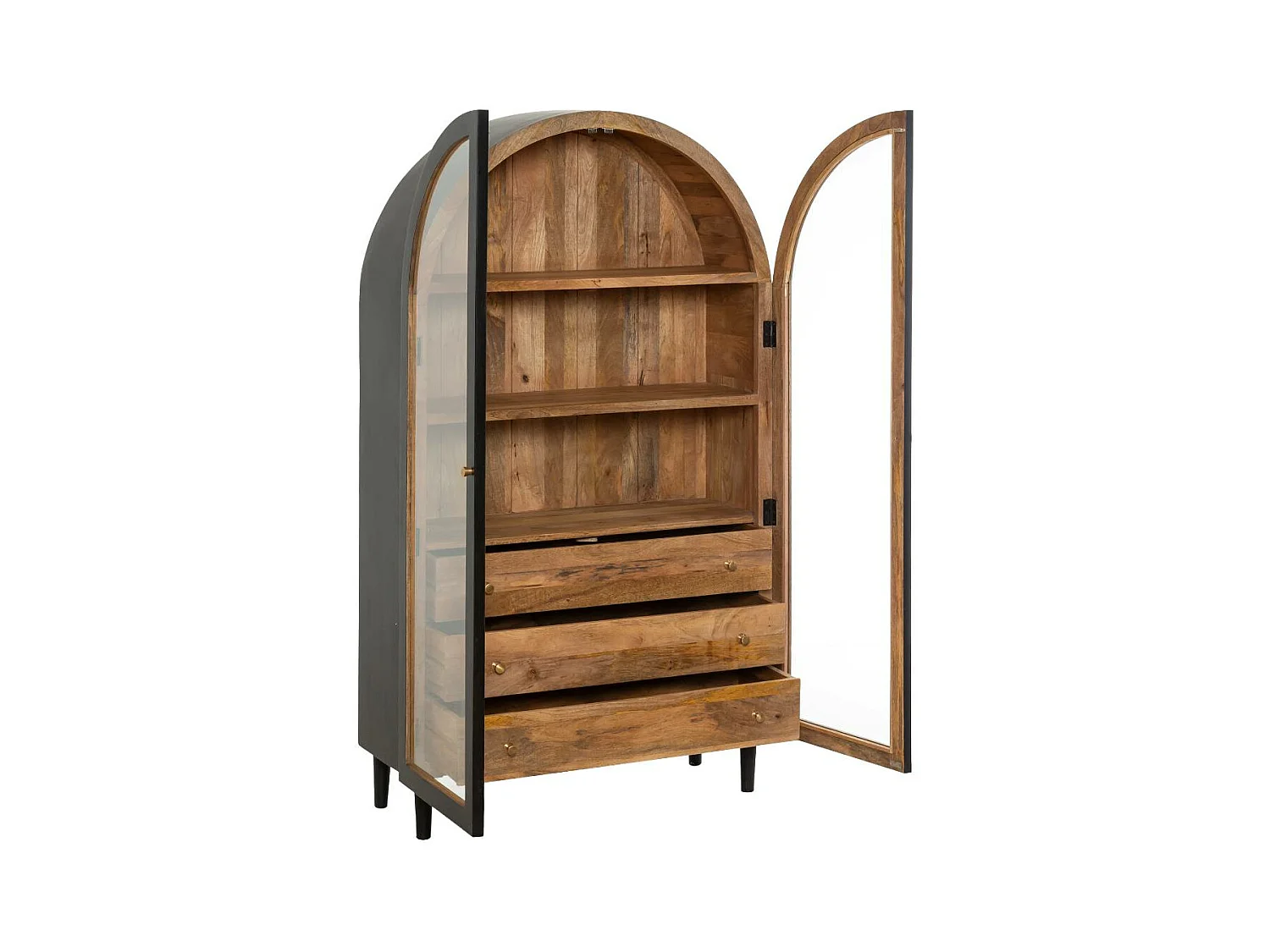 Vitrine en bois de manguier Paulo