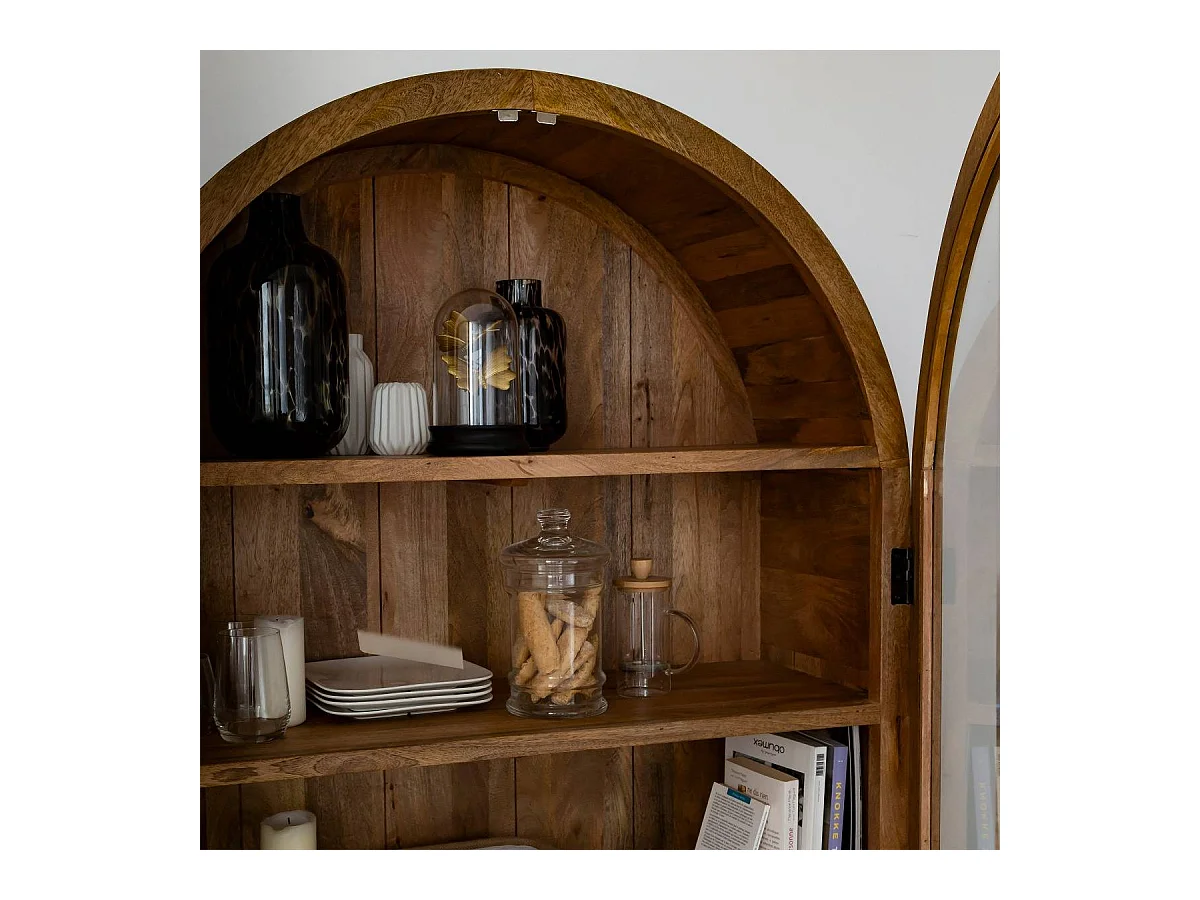 Vitrine en bois de manguier Paulo