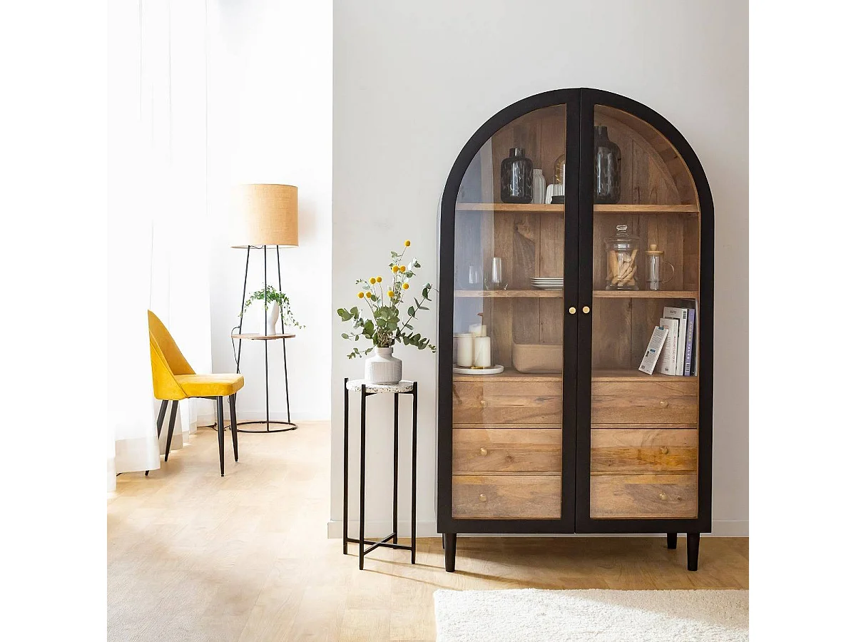 Vitrine en bois de manguier Paulo