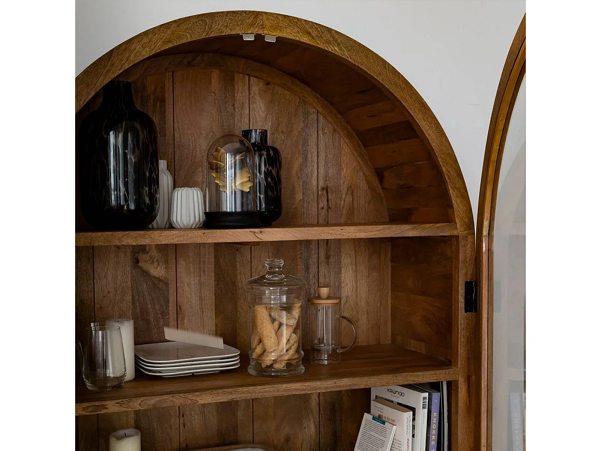 Vitrine en bois de manguier Paulo