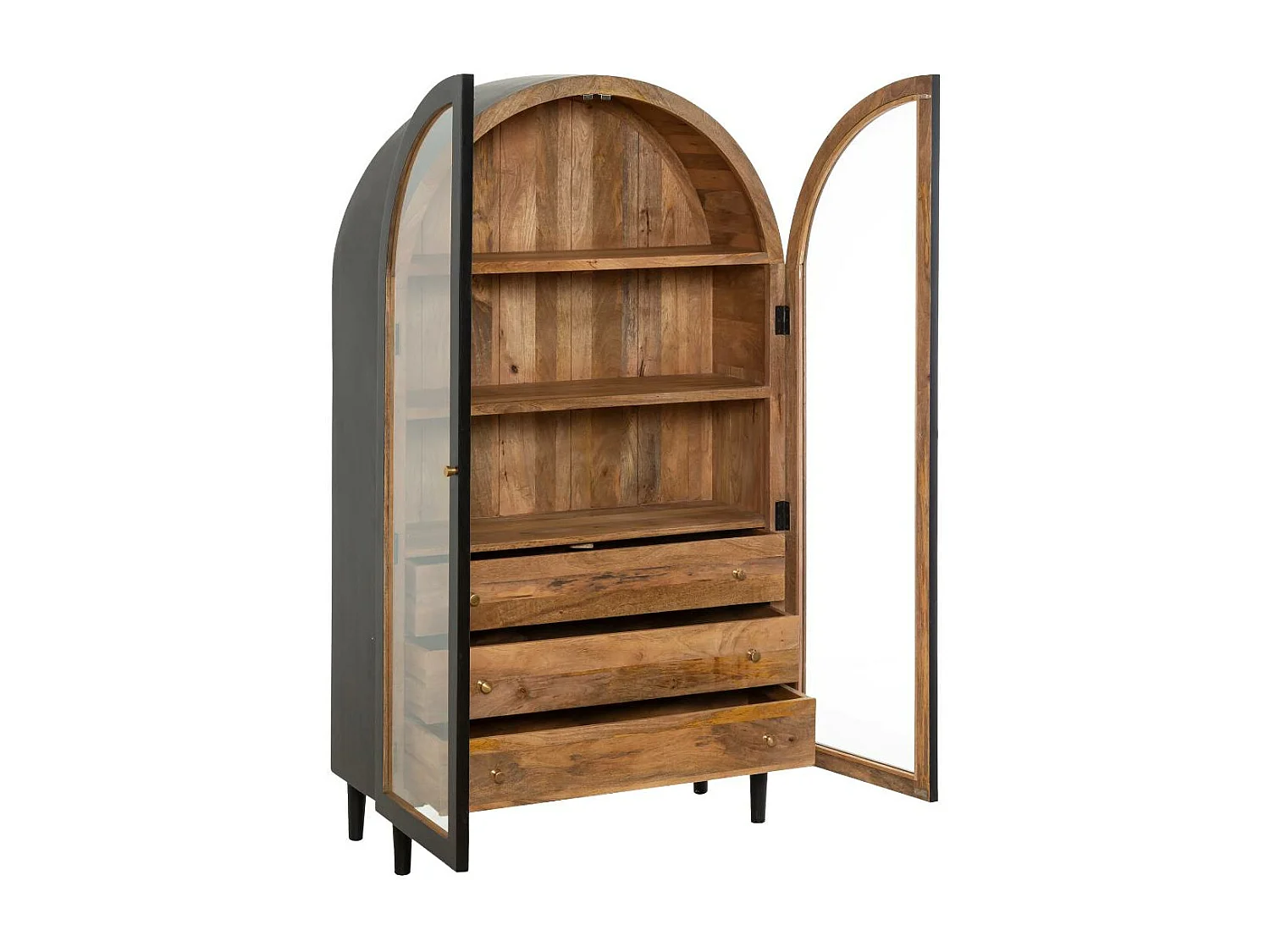 Vitrine en bois de manguier Paulo