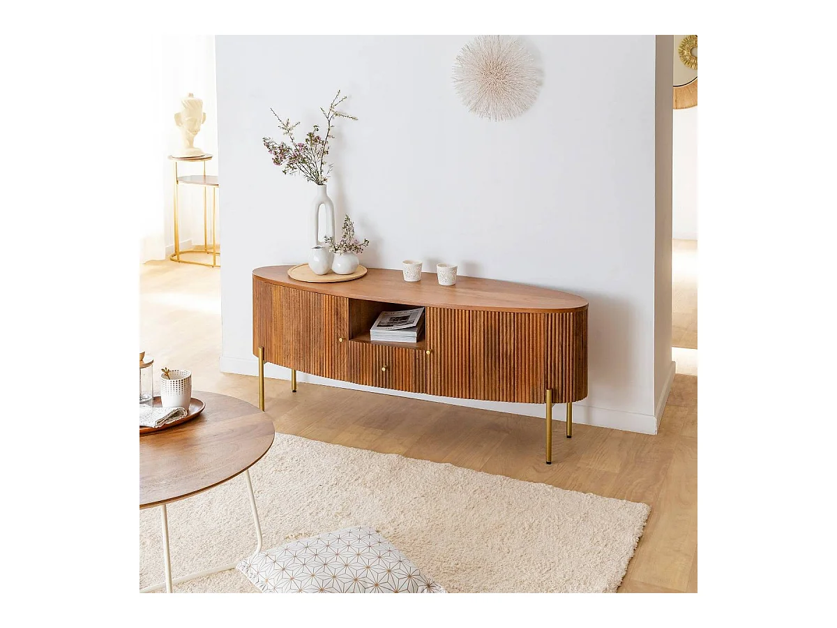 Meuble TV en bois de manguier Cécile