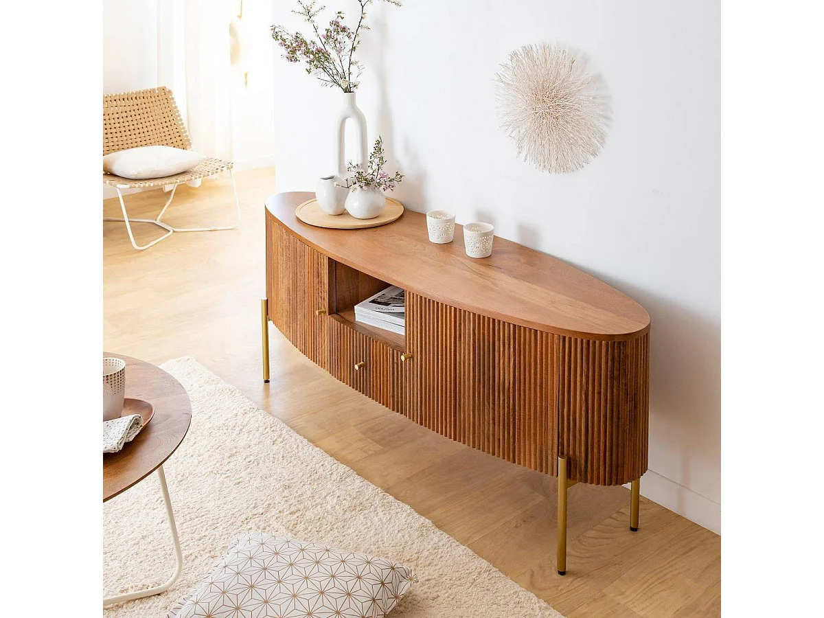 Meuble TV en bois de manguier Cécile