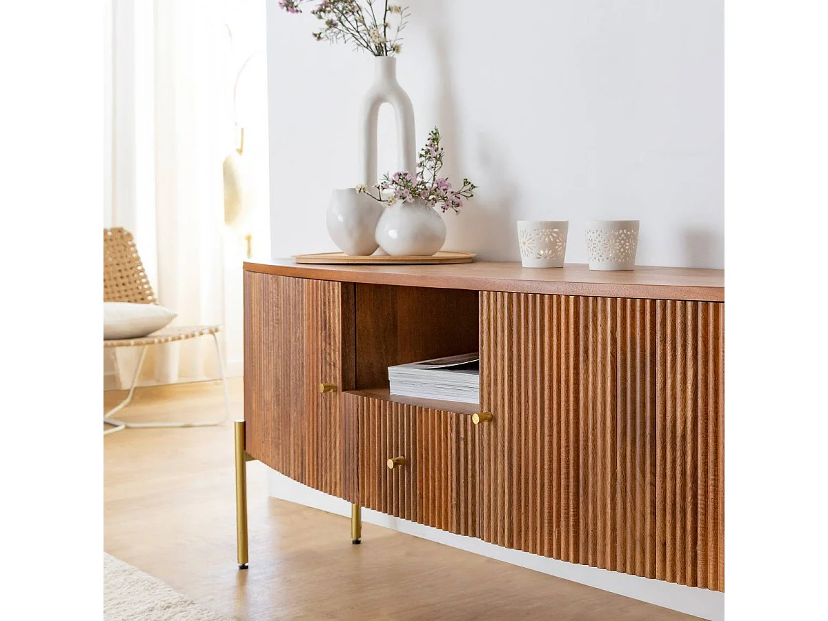 Meuble TV en bois de manguier Cécile