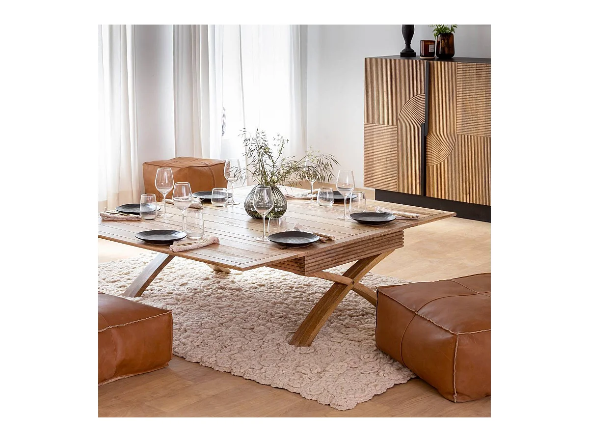 Table basse en bois de manguier à allonges Luce